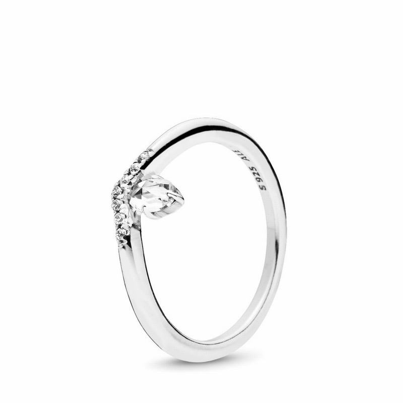 Pandora Classic Wish Stackable Ring Ireland - Sterling Silver/Cubic Zirconia - 269350DXY